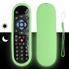Silikon-Fernbedienung Fall kompatibel mit Sky Q TV Fernbedienung Stoßfeste Schutzhülle mit einem Lanyard (Fluoreszierend Grün)