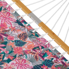 Classic Accessories Water-Resistant Quilted Hammock, 78 x 51 Inch, Rain Forest Canopy Coral