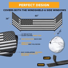 Semi Truck Sun Shade for Windshield and Side Window – Retractable Sunshade Blocker Sun Rays | Keep Warm in Winter | New Material Effective for Big Rig Truck, RV Accessories