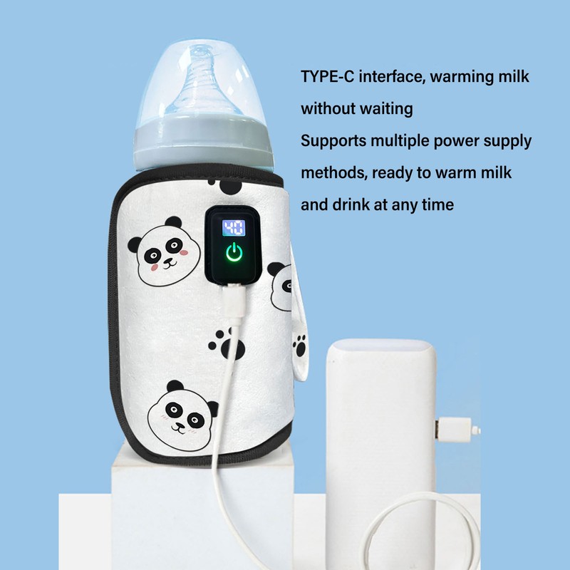Portable Bottle Warmer Sleeve USB Milk Heat Keeper Adjustable Milk