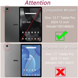 ATOOZ for Onn. 12.1 inch Tablet Pro Case 2024 (Model:100146663),Silicone Case for Onn 12.1 Tablet Pro with Stand (Black)