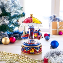 BestPysanky Musical Figurine with Airplane, Boat, and Train