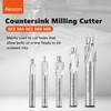 Akozon 5pcs M3-M8 Slotting Counterbore End Mill Cutter Solid Slot