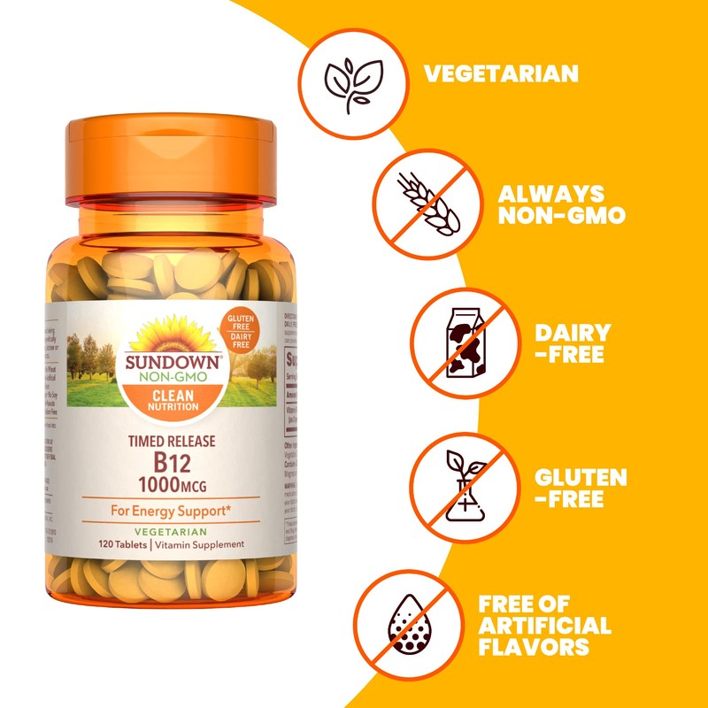 Sundown Vitamin B12, 120 Tablets