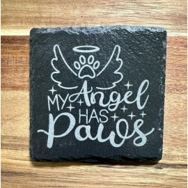 Pet Memorial  Engraved My Angel Has Paws Dog Loss Grief Memory Pet Loss Gift