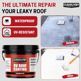 RV Roof Coating, Easy to Apply Solar Reflective Sealant, Quick Drying RV Roof Sealant, Trailer and Camper Roofs Leak Repair Liquid Waterproof Paint, 1 Gallon (White)