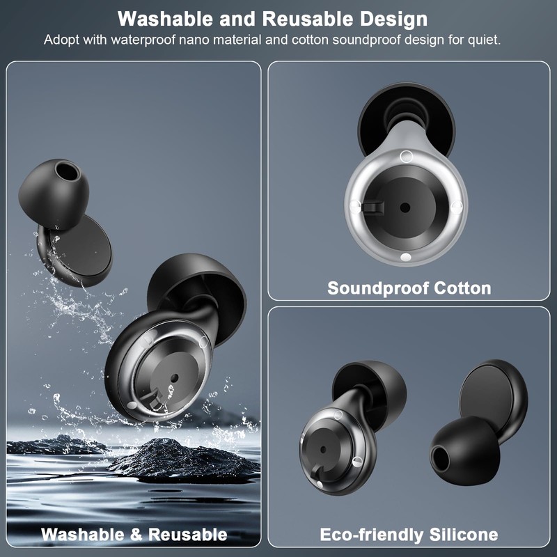 IDE11 Adjustable Ear Plugs-3, Ear Plugs for Sleeping Noise Cancelling