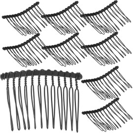 SAHENITEANA 25 Piezas Accesorios para el cabello peines de pelo francés tiara decoración peinetas laterales francesas peine de pelo para mujer Metal Decorar Pedazo de cabello sombrerería novia