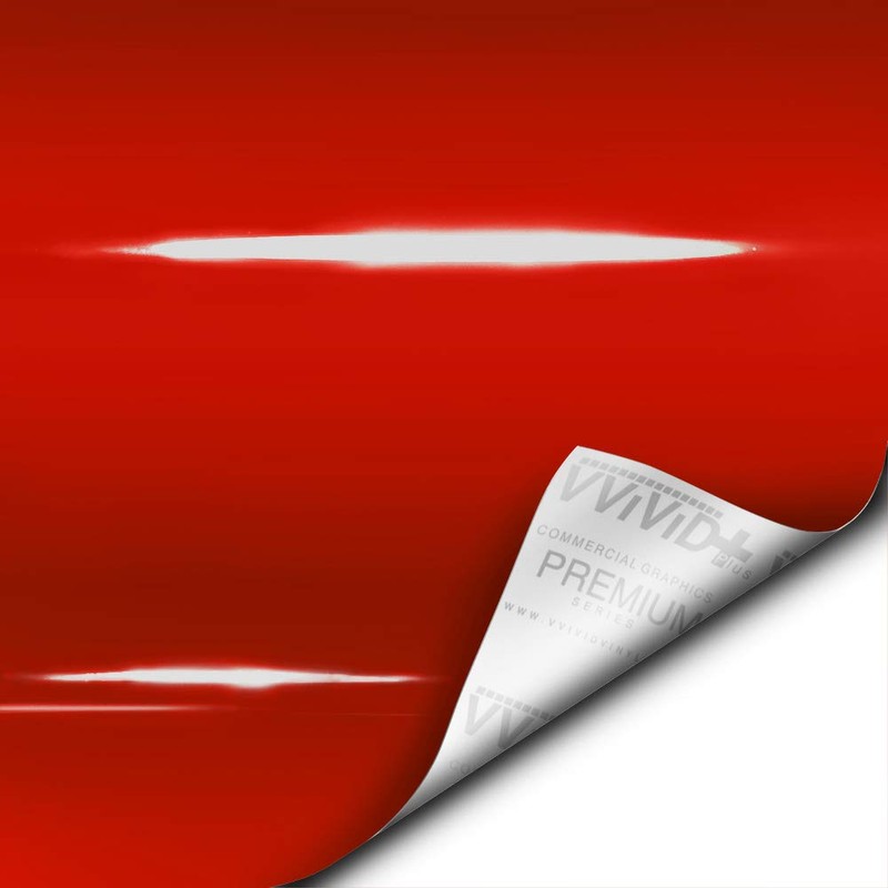 VViViD+ Ultra Gloss Racing Red Vinyl Car Wrap Premium Paint