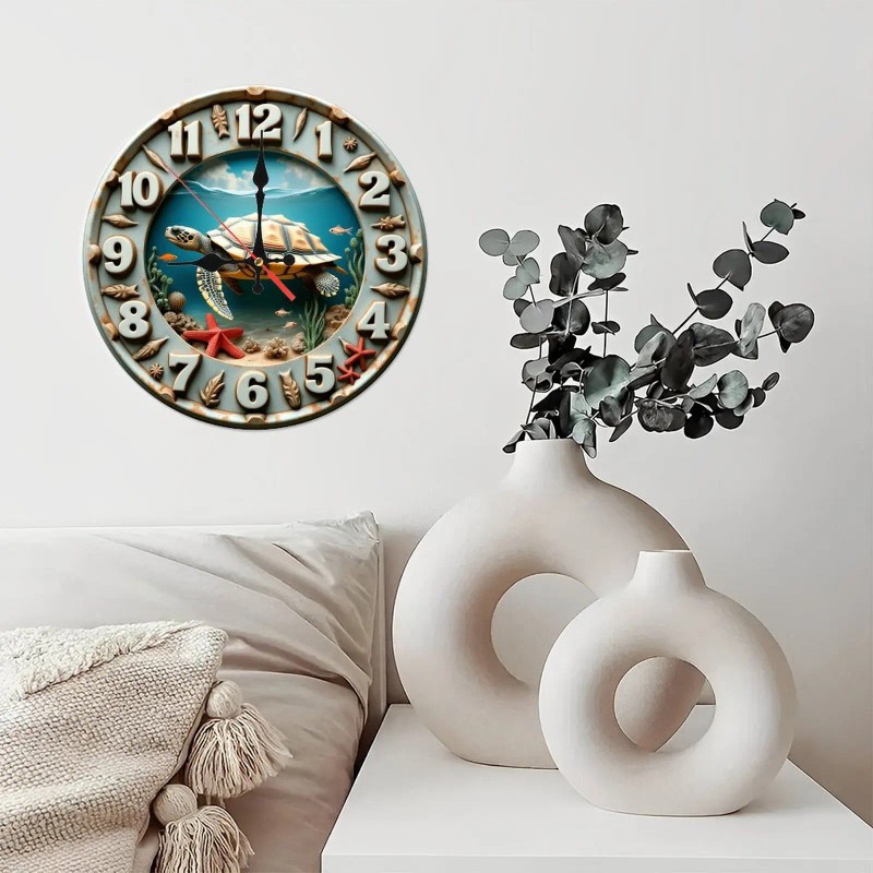 10-Inch Wooden Clock for a Magic Enthusiast with a Top