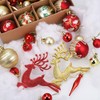 Kssvzz Set of 40 Christmas Baubles Plastic Red Gold Christmas