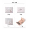 cute trifold coquette bear wallets for girls, small pink slim