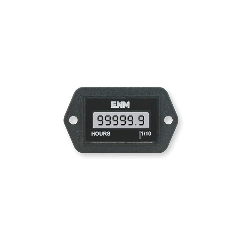 Hour Meter, LCD, 2-Hole Rectangular