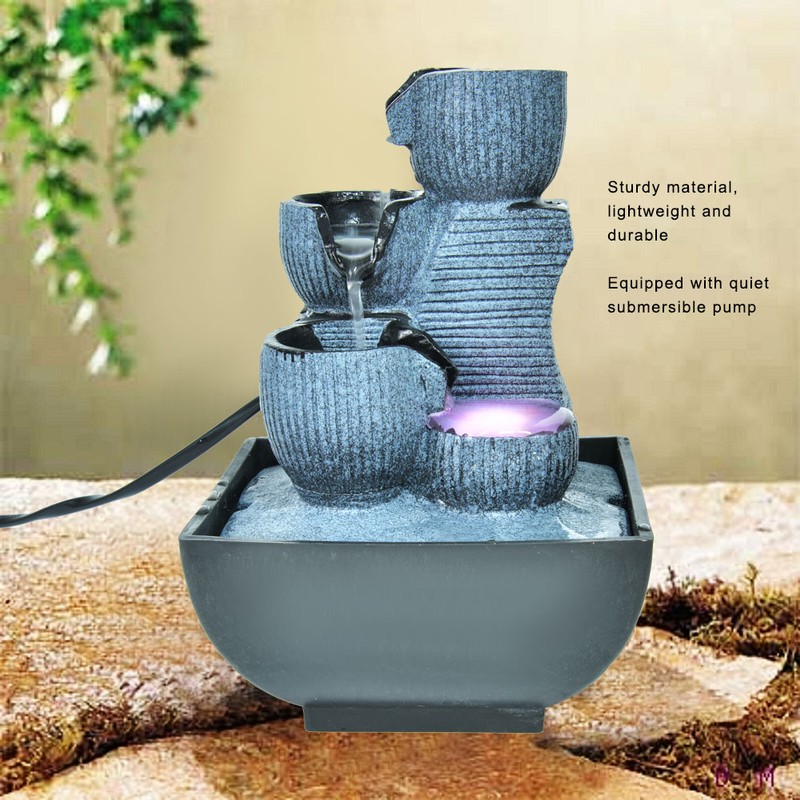 Unique Shape Desktop Fountain Home Tabletop Decoration Resin Landscape Ornament