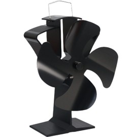 TOMERSUN 4 Blades Stove Fan Heat Powered Wood/Log Burner Fan Eco Friendly Heat Circulation for Wood/Log Burner/Fireplace