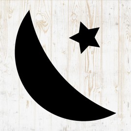 6 in Moon Sticker - Moonlight Night Phase Planet Lunar Full Eclipse - Vinyl Decal for Wall Car Home Bike Bottle Phone Laptop DWSV2365