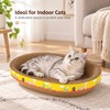 AQVELLO Corrugated Cat Scratcher Bed for Daily Clawing – Oval