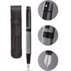 Sheaffer 300 Matte Gray Lacquer Pen with Contrasting Black PVD