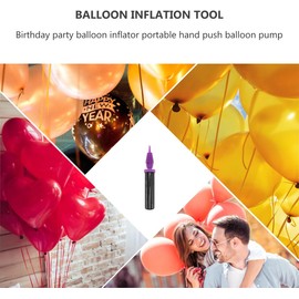 PRETYZOOM Juego De 2 Infladores De Globos Bomba De Aire De Mano PortáTil para Globos Redondos Y Largos Anillos De NatacióN Y Fiestas 9.05X1.57X1.18In