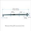 Bropury adjustable L-Shaped 11.5-18Inch Shower Head Extension Arma and conversion