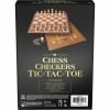 Cardinal Chess, Checkers & Tic Tac Toe One Size Brown