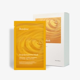 Bonajour Propolis Essential Mask Pack 1 sheet, 10 packs / 보나쥬르 프로폴리스 에센셜 마스크팩 1매, 10개
