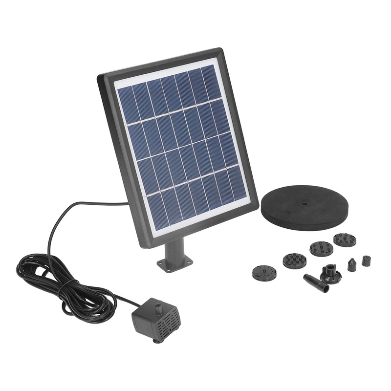 Solar Fountain Pump Multi Nozzles Efficient Small Landscape Floating Fountain