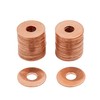sourcing map Copper Washers Flat Sealing Rings 6 mm Inner