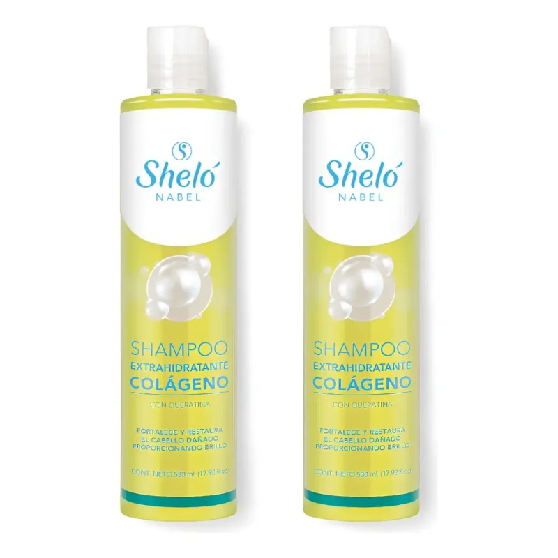 2 Shampoo Extra Hidratante Colágeno Reparador Sheló Nabel