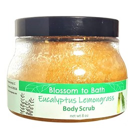 Eucalyptus Lemongrass Body Scrub (8 Ounce) - Pure Essential Oil Fragrance - Softens, Moisturizes And Exfoliates with a Herbally Clean Natural Scent