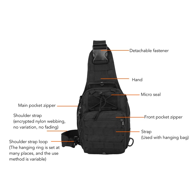 Men Chest Bag Oxford Cloth Sling Backpack Casual Shoulder Bag