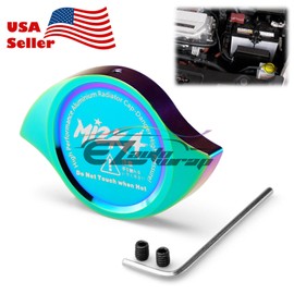 Neo Chrome Billet Aluminum Radiator Protector Pressure Cap Cover Car High Performance