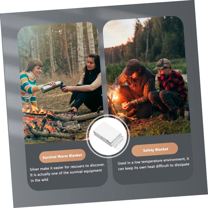 NOLITOY 1pc Outdoor Emergency Foil Blanket Multi Use Thermal Insulation