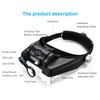 Headband Magnifying Glass with Light, Rechargeable Head Magnifying Glasses 1X