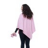 Le Moda Women’s Shawl Collar Pleated Fleece Poncho with Matching