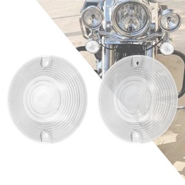 HDBUBALUS Flat Turn Signal Light Clear Lens Cover 3.25" Fit For Harley Touring Road King Electra Glides Ultra Glide Road Glide Street Glide 1986-up 2pc