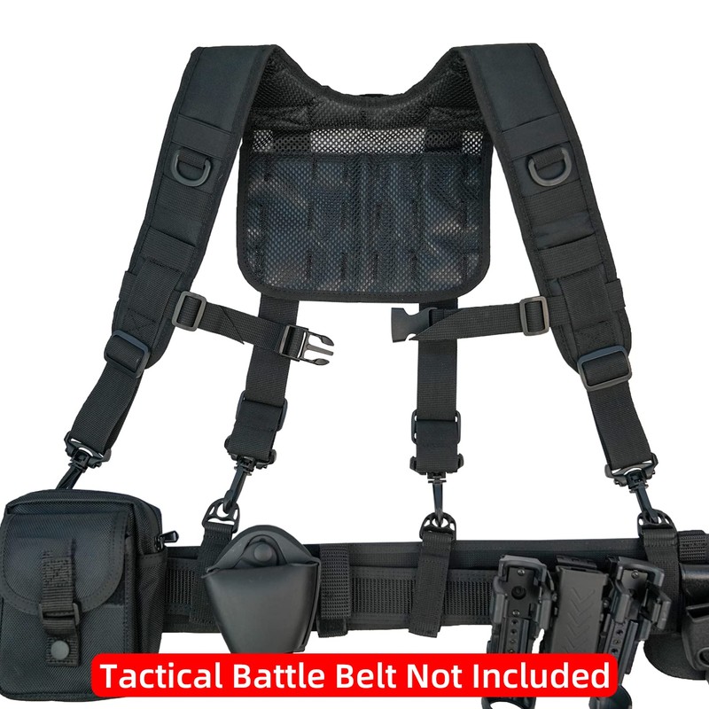 KUNN Tactical Police Suspenders for Duty Belt Harness Law Enforcement