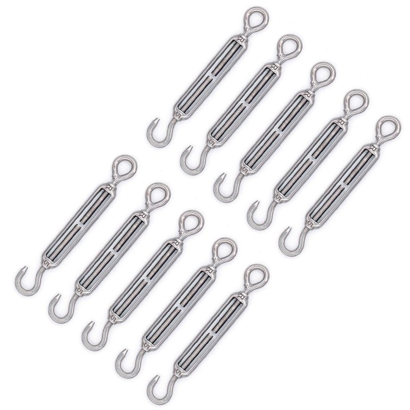 Medifier Turnbuckle Hook and Eye M5 10pcs Wire Tensioner Tightener