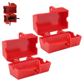 Lwuey Cerradura de Enchufe Para Etiqueta Bloqueo Cable Alimentación 110-125 Voltios Eléctrico Medio Dispositivo Grado Industrial Tapones Etiquetado PELIGRO NO MOVER Advertencia Antitacto Protección