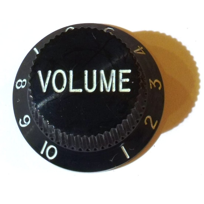 Black guitar control knobs 0-10 scale 2x tone + 1x