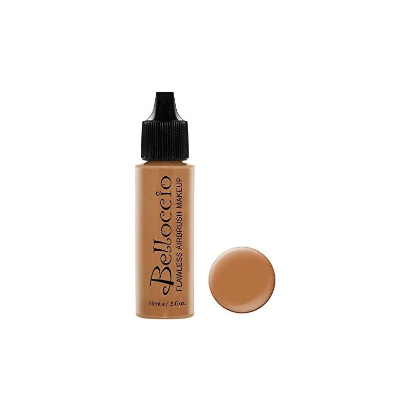 Belloccio's Professional Cosmetic Airbrush Makeup Foundation 1/2oz Bottle: Cocoa- Medium-dark