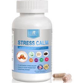 RevitaPlus 8-in-1 Ashwagandha Supplements with B12 B6 Magnesium Maca Zinc Folate, Cortisol Supplements for Women and Men Supports Stress Relief, Sleep, Energy, Focus(90 Capsules)