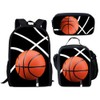 AmzPrint Elementary School Boys Girls Kids 3pcs Basketball Backpacking Set