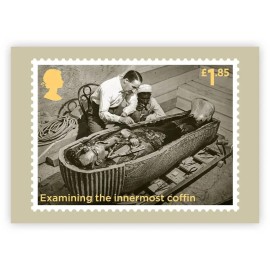 Royal Mail TREASURES OF TUTANKHAMUN, "INNERMOST COFFIN", ROYAL MAIL POSTCARD, YEAR 2023