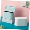 STOBOK 1pc Mini Desktop Trash Can Simple Press Cover Waste
