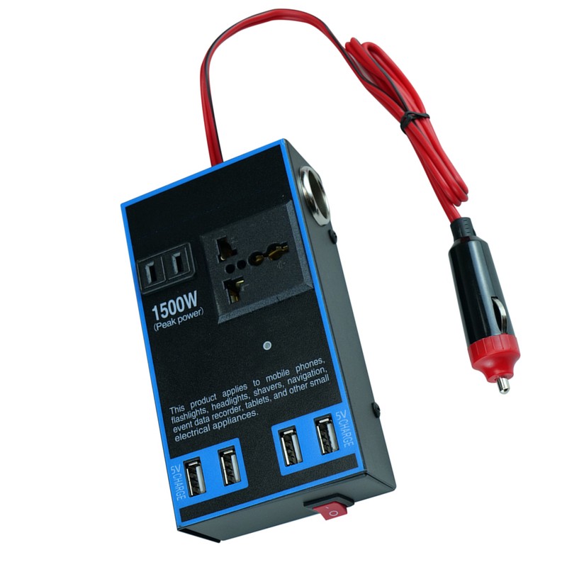 Car Power Inverter 12V 24V to 110V 220V 1500W Multifunctional