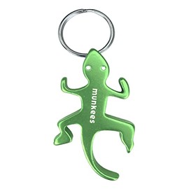munkees Key Ring Lizard Bottle Opener Green 34115, Green