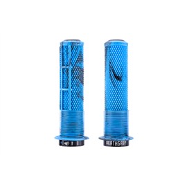DMR Deathgrip 2 Flanged Handlebar Grips (Blue Marble, Thick)