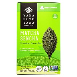 Yamamotoyama Matcha Sencha Green Tea 18 bags (Pack of 6)