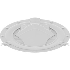 Ekena Millwork ROSC100X050TTCUF 10" W x 5" H x 7/8" P Large Jumbo Titanic Rosette, White